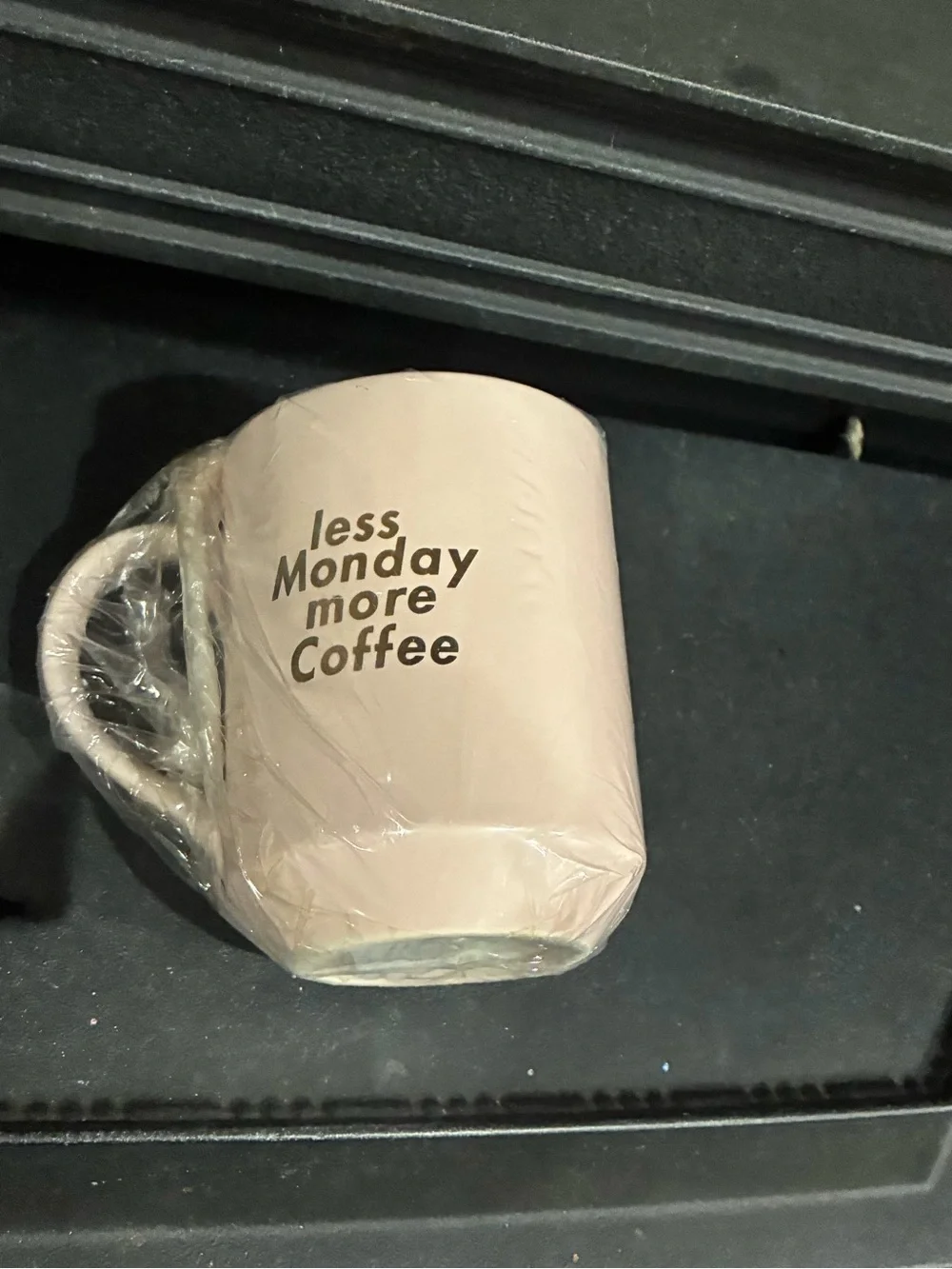 Pastel Fringe Studio Less Monday More Coffee Ceramic Coffee Mug Pink Brand New